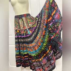 Travelsmith Sz PS Funky Gypsy Colorful Cotton Boho Skirt Lagenook
Art-Wear